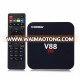 Cheapest v88 android smart tv box v88 4k andorid 6.0