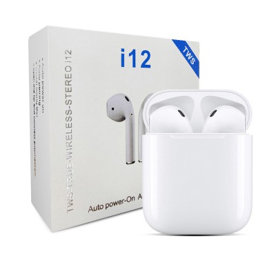 2020 best selling wireless earphones i12 Tws Pair Earphone With Charging Box BT V5.0 i12 Earbuds for iPhone Android